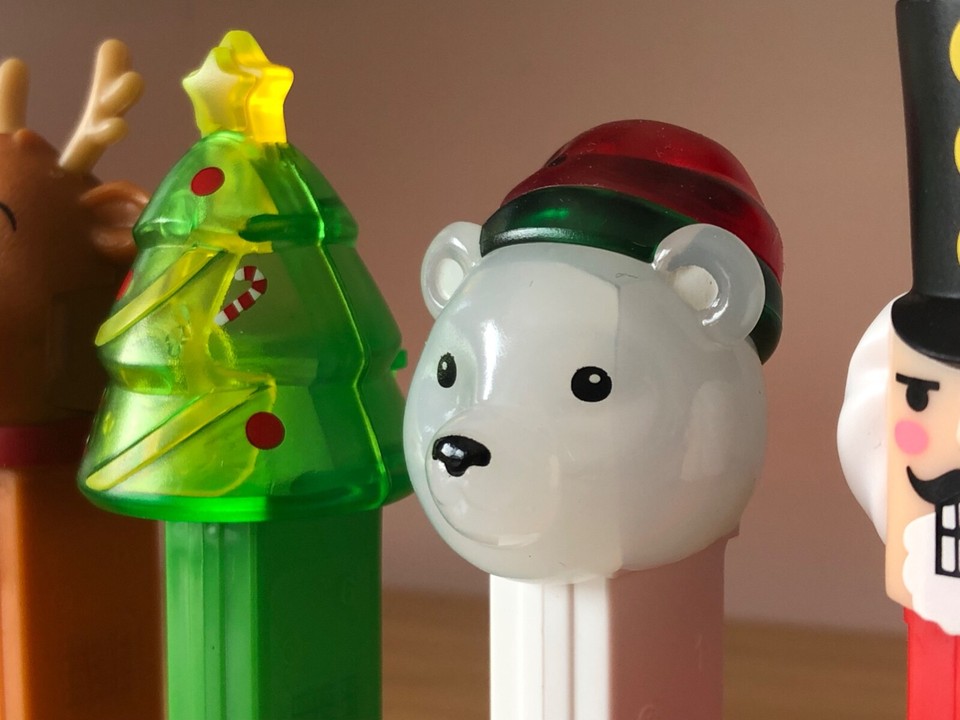 Crystal Bear & Christmas Tree! Set of 5 PEZ European Advent Calendar