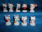 HELLO KITTY SPORTS Set 9 Mini Figurine French Porcelain FEVES SANRIO Figures '13