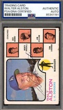 Walter Alston PSA DNA Signed 1973 Topps Autograph