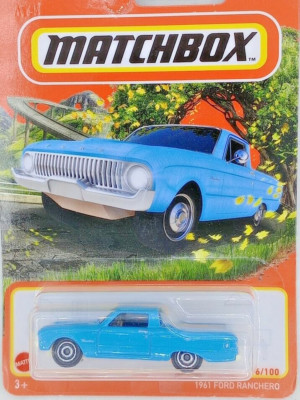 Matchbox 2021 Blue 1961 Ford Ranchero #96 1:64 Scale NIB