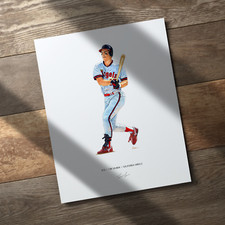 Tim Salmon California Angels Baseball 8x10 Print Poster Art Illustrated