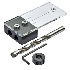 1/4" Dowel Drilling Jig Kit Woodworking Drilling Guide Hole Locator Tool C 