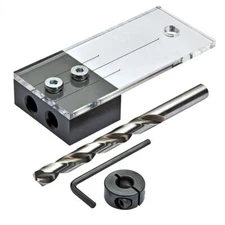 1/4" Dowel Drilling Jig Kit Woodworking Drilling Guide Hole Locator Tool C#