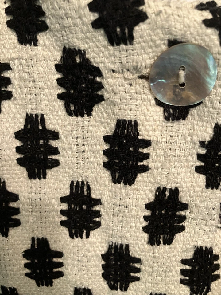 Donna Ricco Collection 真丝黑白夹克几何夹克女式 8 码 — 第 3/4 张图片