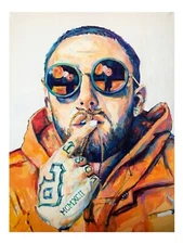 Mac Miller poster print 18x12 original art by Xilberto
