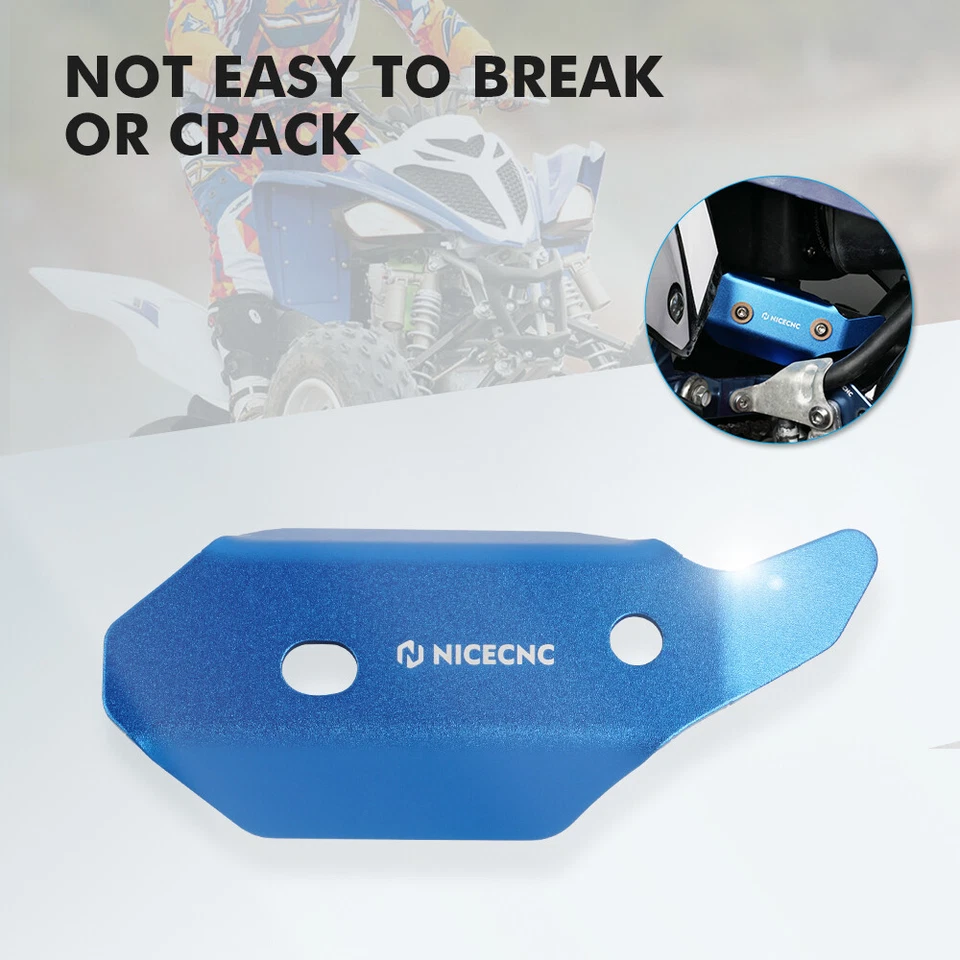 For Yamaha Raptor 700 YFM700R Muffler Mid Pipe Heat Shield Guard Protection Blue - Image 4 of 4