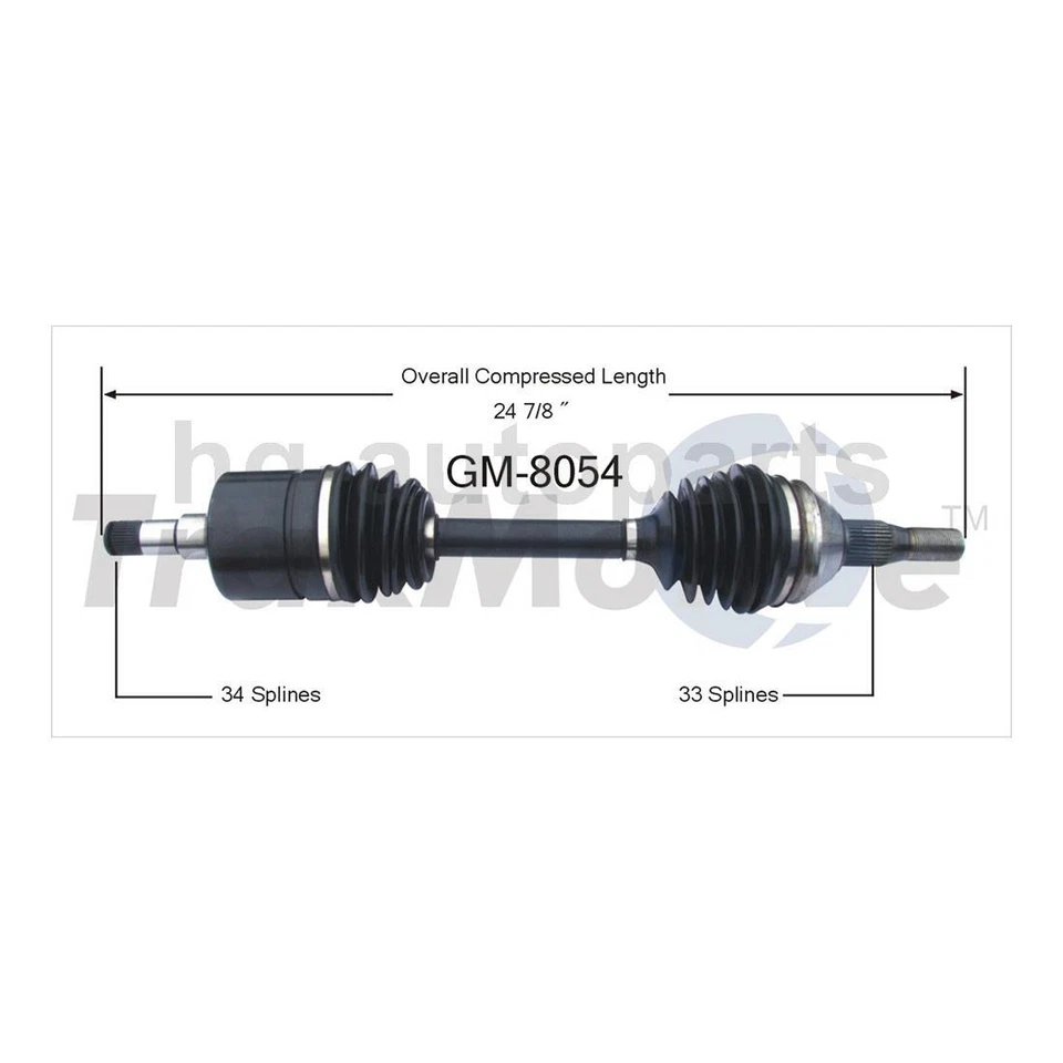 Junta CV + rolamento de cubo de roda para Chevrolet Impala 3.4L 2011 2010 2009 2008 2007 - Imagem 3 de 4