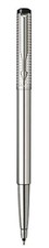 Vector Premium Shiny Stainless Steel Chiselled Blue Rollerball Pen