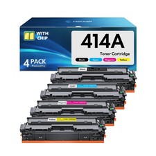 414A Toner Cartridges 4 Pack Replacement for HP 414A W2020A W2021A W2022A W20...