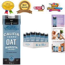Calcium-Enriched Oat Milk - Deliciously Dairy-Free  Barista Blend (6 x 1L)