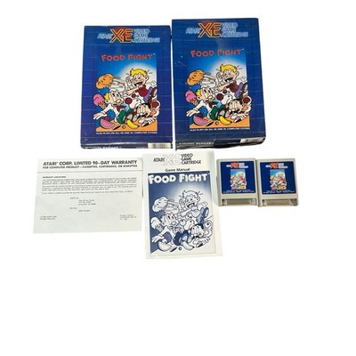 Atari XE XL Food Fight Complete In Box Lot 2 Games Manuals
