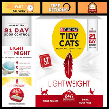 Lightweight Multi-Cat Clumping Cat Litter - 24/7 Odor Control, 99.9 Dust Free,