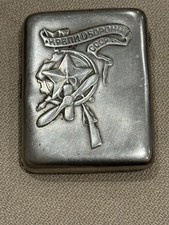Soviet USSR Cigarette Case Hammer Sickle Red Star Propaganda 1930s