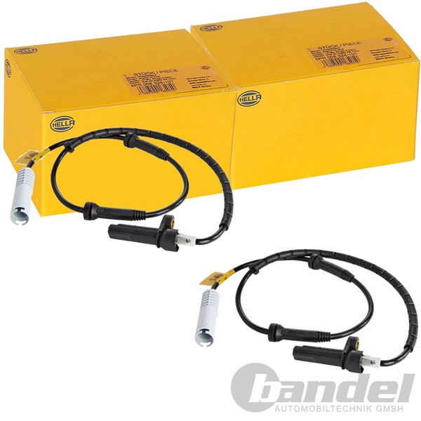 2X Hella ABS-SENSOREN Hinten Passend FÜR BMW 5 Links+Rechts | 6PU 009 106-721-image