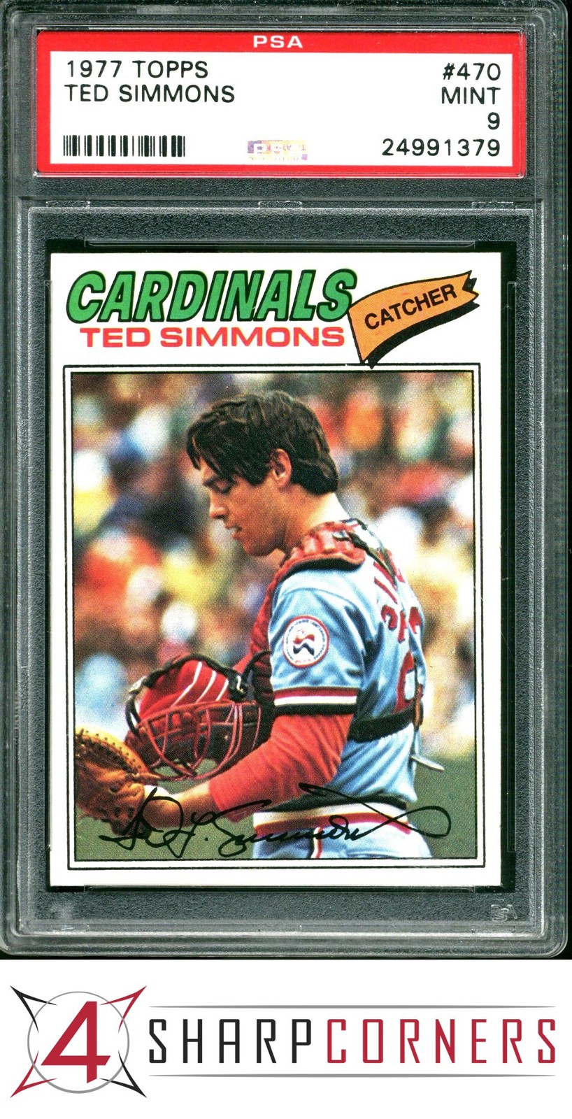 1977 TOPPS #470 TED SIMMONS CARDINALS HOF PSA 9