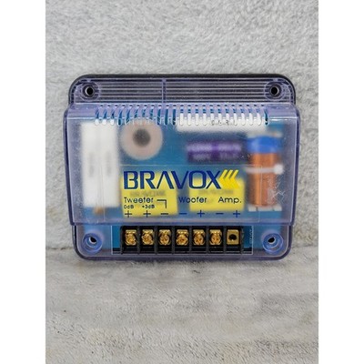 Bravox Car Audio Passive Crossover Tweeter Woofer Amp 0dB +3dB Clear Cover