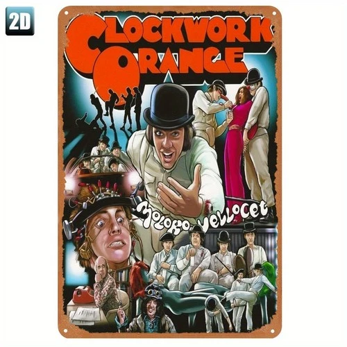 Clockwork Orange Limited Edition Collectible Tin Metal Signs Home Décor Vintage