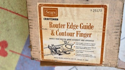 Vintage Sears Craftsman Router Edge Guide & Contour Finger - 25173 - gebraucht