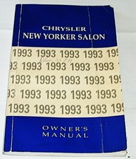 1993 Owner' Manual, Chrysler New Yorker Salon