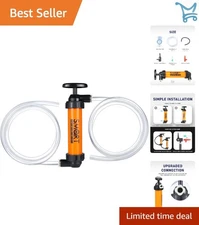 Fluid Transfer Pump Gasoline Oil Hand Siphon Kit Auto Marine Lawn Mower