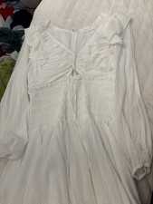 ASTR the Label White Long Sleeve Dress. Length around thigh. Womens size small.