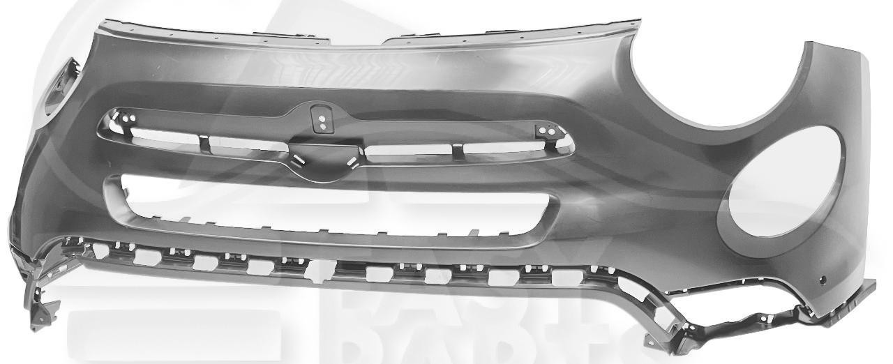 Pare-choc avant apprêté avec 2 trous radars pour Fiat 500X Cross en plastique ABS durable