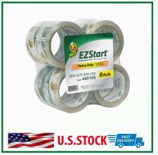 Duck EZ Start Clear Packaging Tape, 1.88 in. x 55 yd., 8 Rolls, New