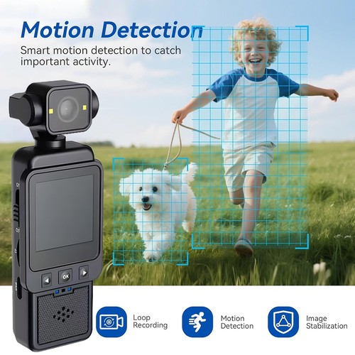 1080P Pocket Action Camera 360° Rotation WiFi Vlog Camera Handheld Sports Cam DV - Picture 6 of 12