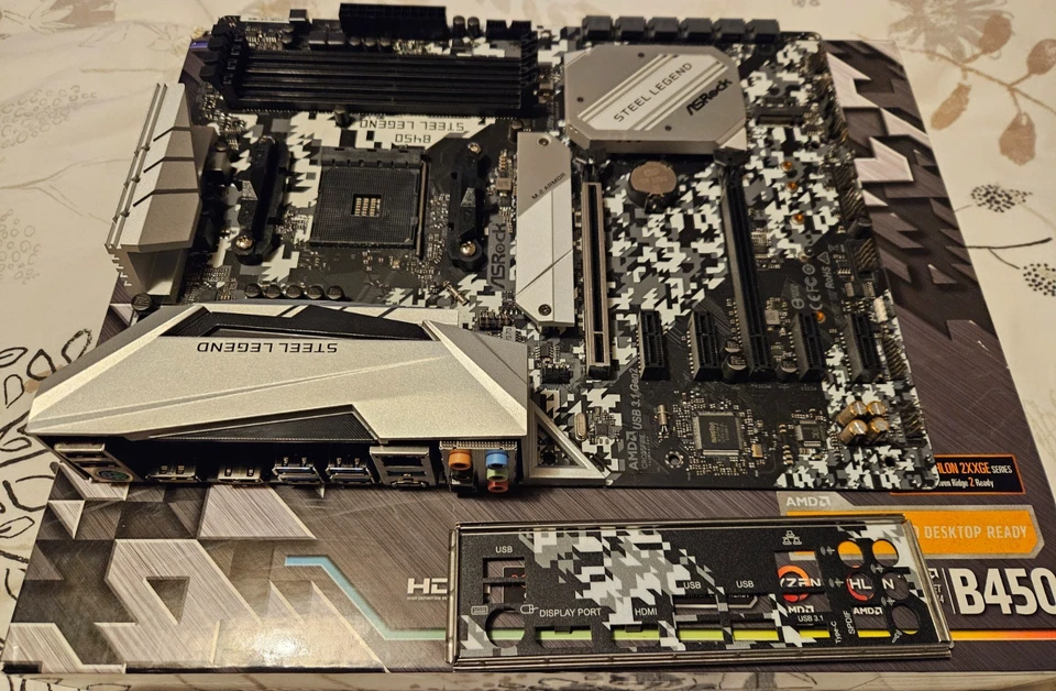 Asrock b450 steel legend scheda madre ATX Am4 2xM.2 - Immagine 2 di 4