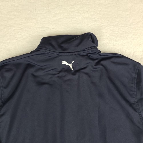 Puma Jacket Sweater Mens Large Dark Blue Full Zip Performance Tech Golf - Picture 9 of 12