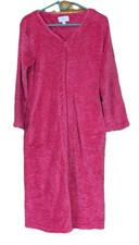 Robe Body Touch Plush Fleece Pink Full Zip Long Bath Soft Size S Woman’s