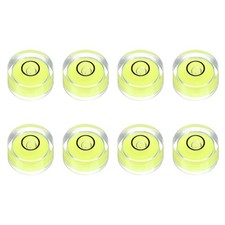 8pcs Circular Bubble Spirit Level 15x8mm Bubble Spirit Level Yellow/Black