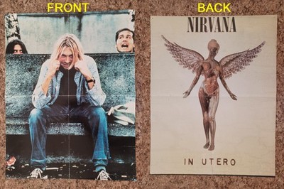 NIRVANA IN UTERO 2-SIDED POSTER 16.5
