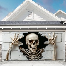 Halloween Garage Door Cover Decorations Banner Spooky Party Wall Gate Backdrop