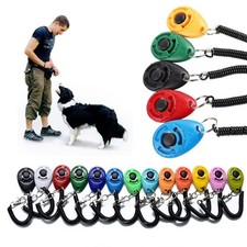 Dog Training Clicker Pet Puppy Obedience Trainer Clicker Tool with Wrist Strap