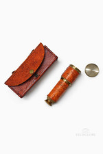 Personalized Antique Brass Telescope with Wooden Storage Box