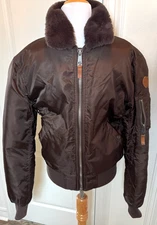 Top Gun Brand Type B-15 Bomber Jacket, Zip Off Collar, mens Small