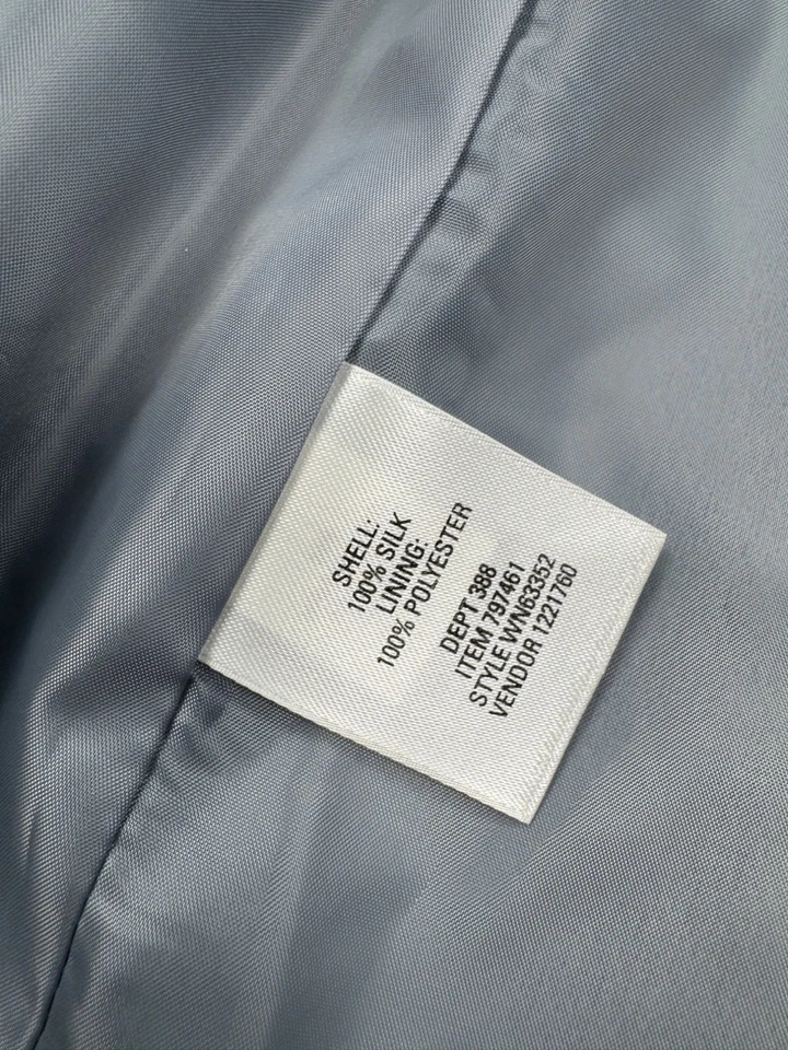 Blazer Nordstrom Mujer 14 W Gris Seda Reiss Sauce Un Botón Chaqueta de Carrera Foto 4 de 4