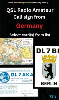 QSL Amateurfunkkarte - Deutschland - Zeichenruf aus Liste auswählen - H(o)
