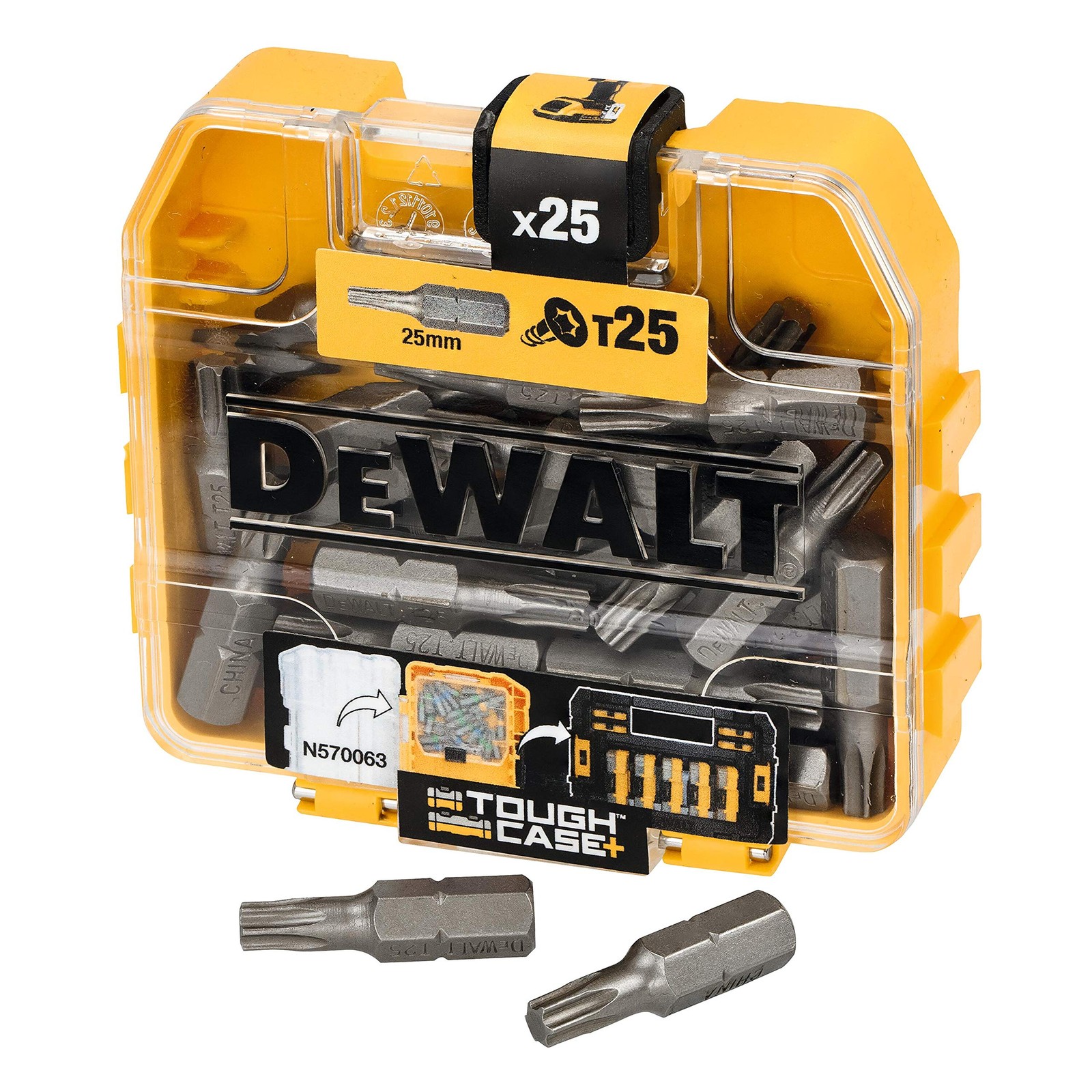 DeWalt T25 Torx Impact Torsion Screwdriver Bits 25pc DP43-QZ Tough Case