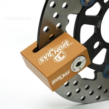 Motorcycle Disc Lock Anti-Theft Wheel Brake Waterproof Alloy with Gold