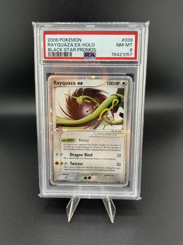 Rayquaza Holo EX #039 Black Star Promo Pokemon 2006 mint Condition!! PSA 8