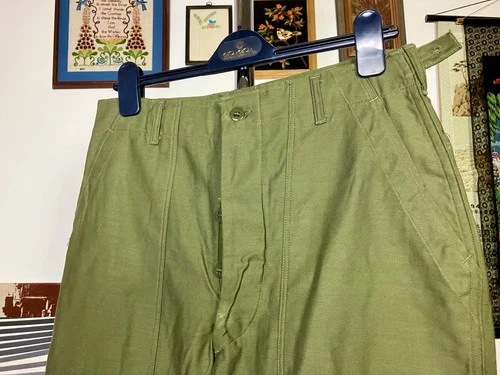 Vtg US MILITARY OG-107 SATEEN TROUSERS Type 1 33 x 32 Field Pants 1962 Vietnam
