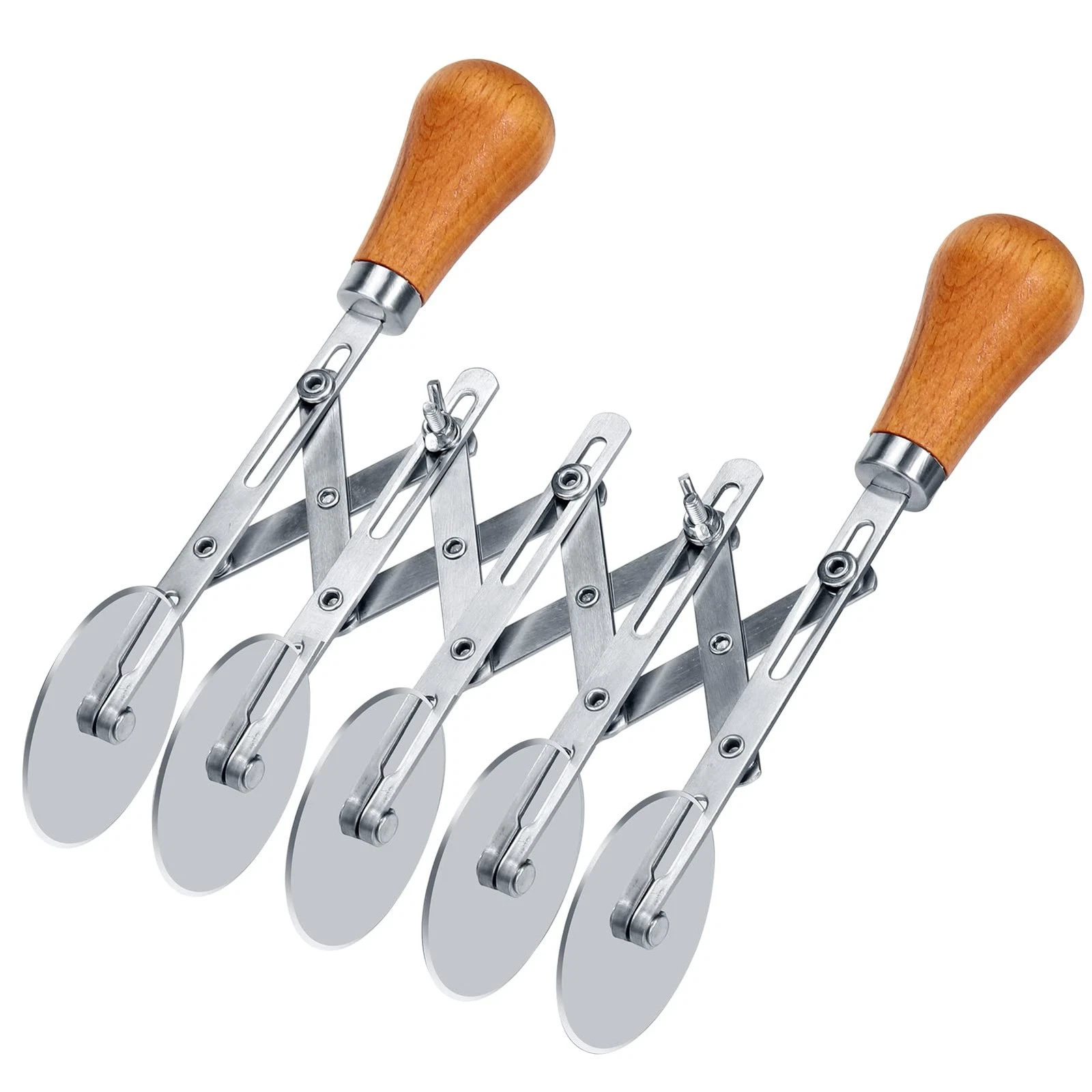 5 Wheel Pastry Cutter with Wooden Handle, Multi-Round Wheel Pasta Dough Cutte...
Opens in a new wind