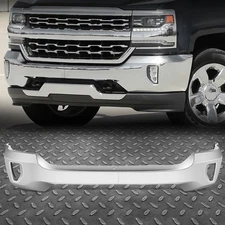 For 16-19 Chevy Silverado 1500/LD Chrome Front Bumper Face Bar w/ Fog Light Hole