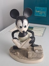 WDCC Disney 1998 HOW TO FLY Mickey Mouse Plane Crazy Porcelain Figurine in Box