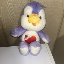 VTG Care Bears Cousins Cozy Heart Penguin 13" Plush Stuffed 1984 Kenner 80s EUC
