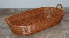 CESTO STIRO vimini vassoio OVALE fiori cesta Biancheria Legna Giochi BOMBONIERE