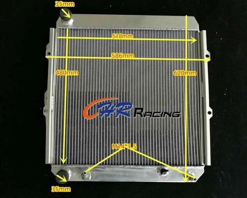 4ROW Radiator For 1990-1993 Toyota Land Cruiser 2.4TD LJ70/71/73/77/78 2LTE AT - Picture 1 of 4