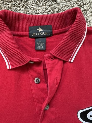 Georgia Bulldogs Vintage Men’s Polo Golf Shirt ANTIGUA Embroidered Size Medium - Picture 3 of 6